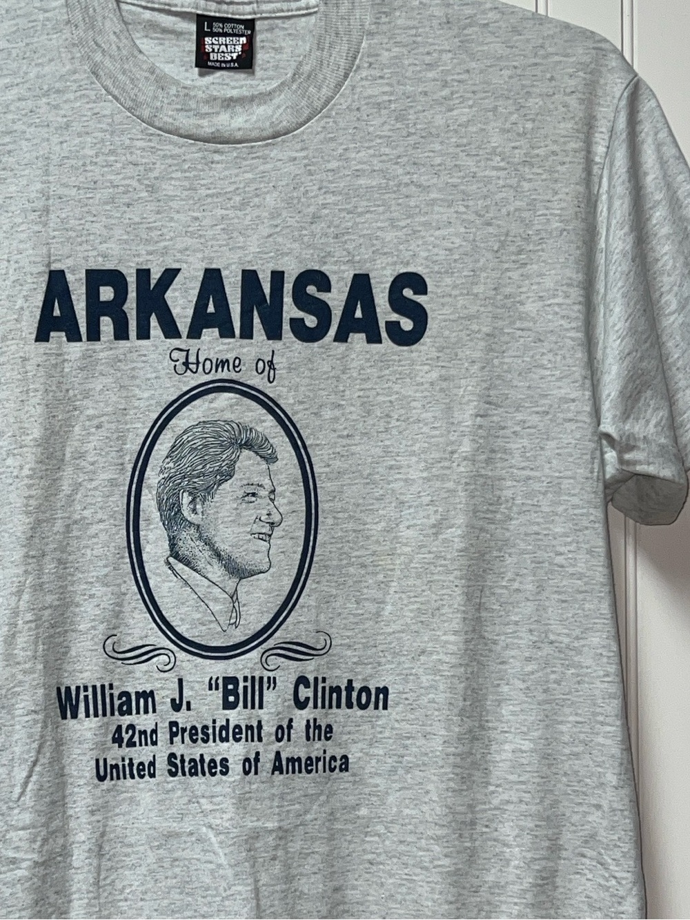 90s Arkansas Bill Clinton Shirt L Vintage Single Stitch